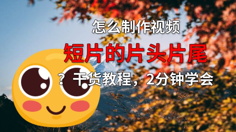 怎么制作视频短片的片头片尾？干货教程，2分钟学会 动画制作软件有哪些