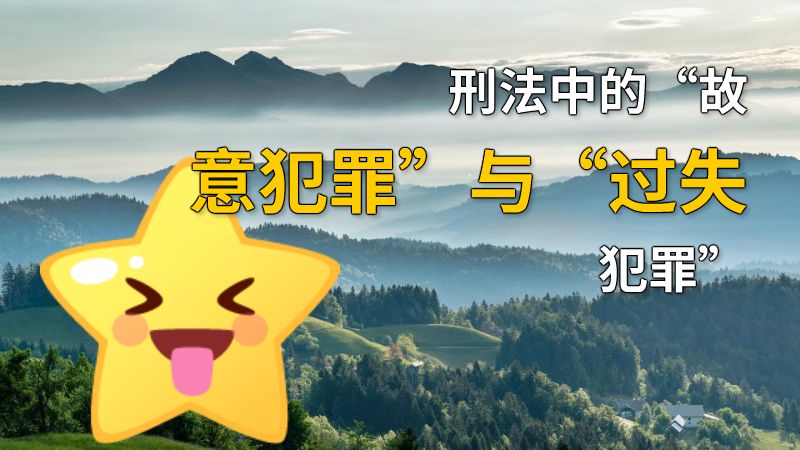刑法中的“故意犯罪”与“过失犯罪” 动画制作软件有哪些