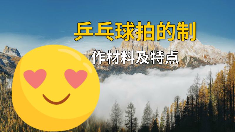 乒乓球拍的制作材料及特点 动画制作软件有哪些