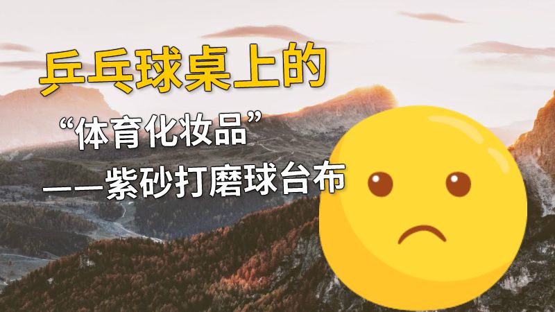 乒乓球桌上的“体育化妆品”——紫砂打磨球台布 动画制作软件有哪些