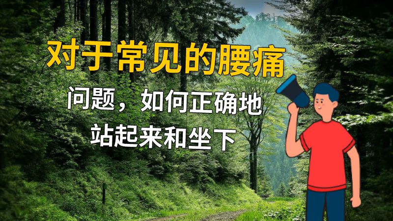 对于常见的腰痛问题，如何正确地站起来和坐下 动画制作软件有哪些